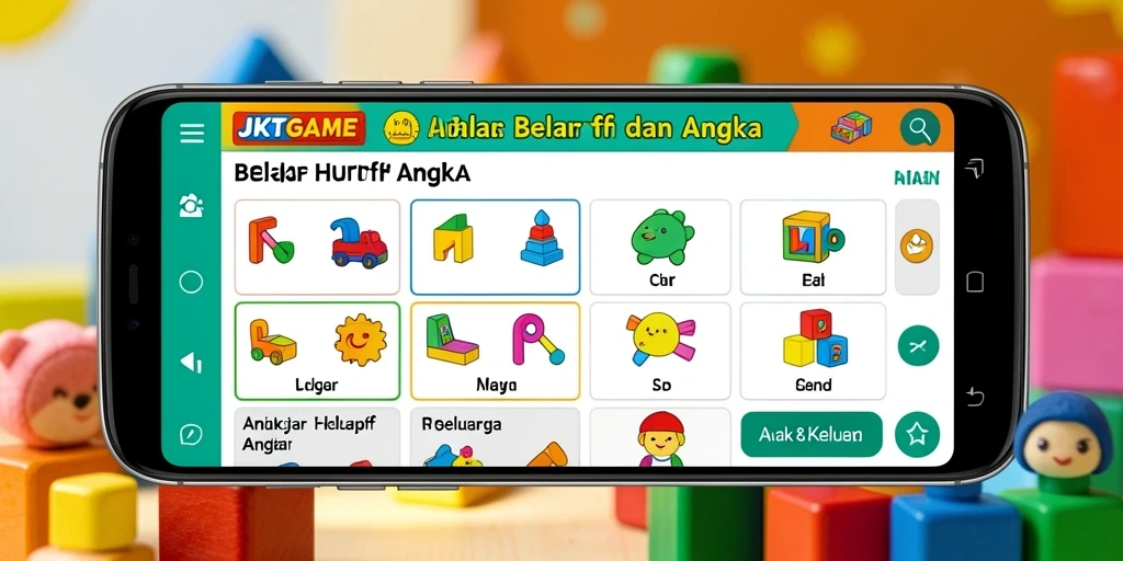 Tampilan antarmuka menarik dan ramah anak dari JKTGAME.