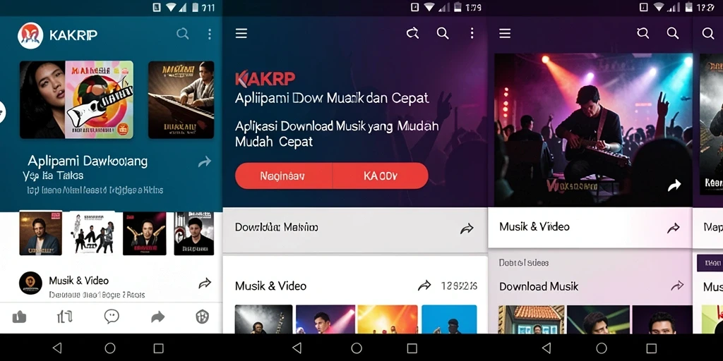 Tampilan antarmuka KAKRP menunjukkan kemudahan akses dan fungsi Download Musik.