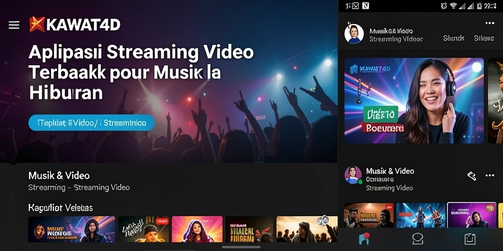Antarmuka KAWAT4D yang menarik untuk Streaming Video.