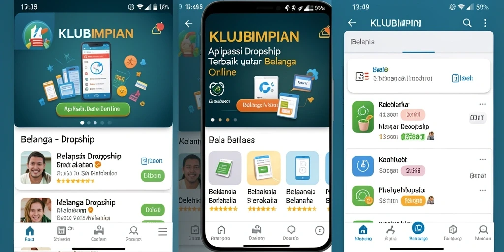 Tampilan antarmuka KLUBIMPIAN yang sederhana dan fungsional.