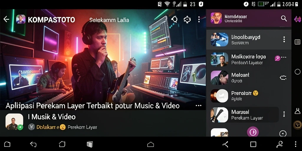 Screenshot antarmuka aplikasi KOMPASTOTO yang menampilkan fitur Perekam Layar.