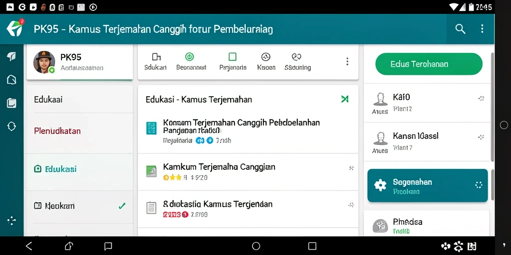 Antarmuka canggih PK95 yang memudahkan terjemahan.