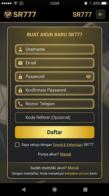 Panduan Registrasi Akun Baru sr777 untuk Pengguna Android